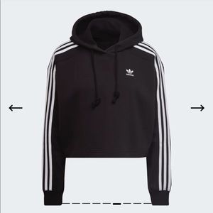 ADODAS Cropped Hoodie in Black